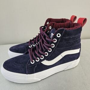 VANS SK8 Hi MTE Unisex Evening Blue Suede Sneakers, Shoes